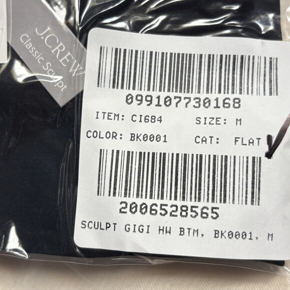 J Crew Hallie Bikini Bottom M Black NWT Classic Sculpt Beach CI684 J.Crew - Picture 5 of 5